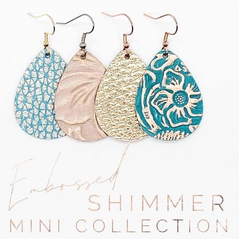 Embossed Shimmer Mini Collection (Leather) Earrings
